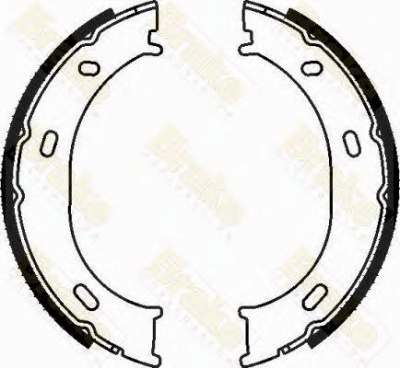 BRAKE ENGINEERING sh2580 -  Комплект тормозных колодок, стояночная тормозная система